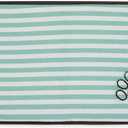 Bone Dry Machine Washable, Ultra Absorbent Pet Mat, 10x18, Green Stripe