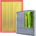 Cabin Engine Air Filter kit for Dodge RAM 1500 (2011-2024), Fits Ram 1500 Classic 2019-2024, Replaces OE 68318365AA, 68441763AA (Not for 6.2L TRX)