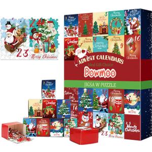 Puzzle Advent Calendar 2024 for Kids and Adults, Christmas Jigsaw Puzzles 24 Days Countdown Calendars for Boys, Girls, Teens, 1000 Pieces Puzzles Gift Stocking Stuffers Decoration