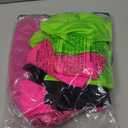 80s Outfit Women Costume Accessories Set T Shirt Shorts Tutu Skirt Neno Party Leg Warmers Headband (Large, Green)