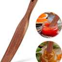 3 x Wooden Skinny Spurtle, 11 Bread Mixing Stirring Stick Spatula for Sourdough Starter, Wood Dough Whisk Flat Kitchen Spreading Cooking Tool Scraper Jar Spatula for Starter Baking Sour dough Gift