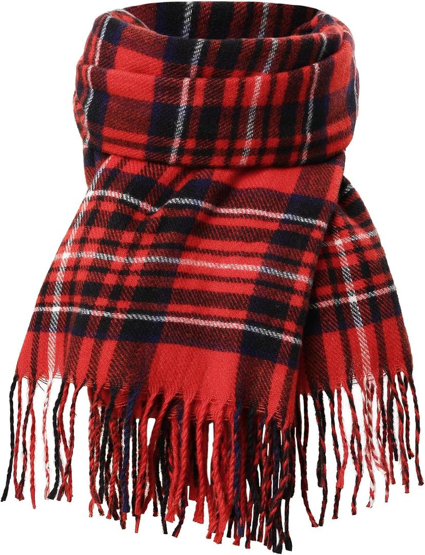 Scarf for Women, Women's Fall Winter Scarfs, Cashmere Feel Blanket Scarf, Classical Scottish Checked Long Shawl Wraps