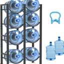5 Gallon Water Bottle Holder for 8 Bottles, 4 Tiers Double Row Water Jug Holder, Detachable Heavy Duty Water Jug Stand, Water Jug Rack for Office, Kitchen, Garages, Restaurant, and Gym