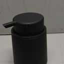 YAUKPH Matte Black Foaming Hand Soap Dispenser Plastic 11 oz - Modern Minimalist Style for Bathroom & Kitchen Countertop Refillable