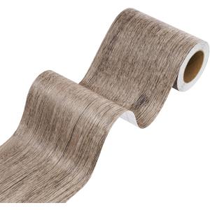 Stickyart 3in50ft Thick Wood Mirror Frame Border Wood Grain Mirror Tape Border Bathroom Mirrors Trim Peel and Stick Wallpaper Borders Waterproof Self Adhesive Wooden Bulletin Board Borders Wall Trim (3inx50ft)