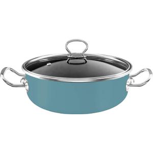 Vasconia Elegance 5-Quart Casserole with Glass Lid (Teal) Dishwasher, Grill & Oven Safe up to 480 (Enamel on Steel) Nonstick Interior, Stainless Handles, for Lasagna, Pot Roast, Sauce, Stew & Rice