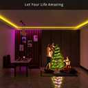 RGB LED Strip Lights for Bedroom, 8ft Color Changing LED Light Strip with Remote Control and PU Coating for Home Decor, Kitchen, Dorm Room, Party, Festival, ETL Listed