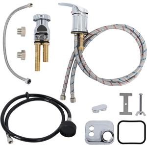 Shampoo Bowl Faucet, Vacuum Breaker Outside Faucet Kit & Shampoo Hose for Sink with Sprayer, Hair Salon Sink Sprayer Hose Replacement Set