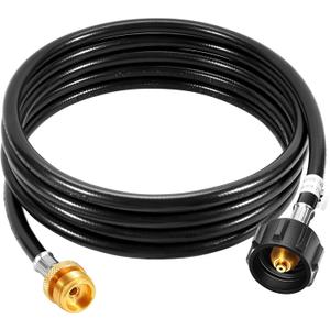 GasSaf 15FT Propane Hose, Propane Adapter Hose 1lb to 20lb Connection, Propane Tank Hose Suitable for Weber Q Grills, Blackstone Griddles, Coleman Stoves, Heaters & More