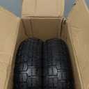 Cenipar 13" Flat-Free Tire and Wheel for 13"Garden Cart Tire Replacement with 5/8" Axle Borehole, 2.1" Offset Hub, 3.15" Wide Tires Used for Wheelbarrow Garden Cart and Trolleys, 2-Pack