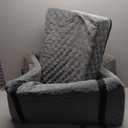 Dog Car Seat for Medium/Large Dog Booster Seat Under 60 lbs or 2 Small Dogs, Multi-Functional Pet Car Seat with Thick Cushion, 2 Safety Leashes (Gray)