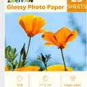 ZBEIVAN 11x14 Photo Paper, Glossy Photo Papers 25 Sheets, 11 x 14 Inkjet Printer Photo Paper for Dye Ink, 200 GSM