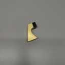 Mega Handles Curved Floor Door Stopper, Quickly Installed Wall Protector, Wall Protectors from Door Knobs, Floor Door Stop with Mounting Hardware Included - Satin Brass - 2.5 Inch, 1 Pack