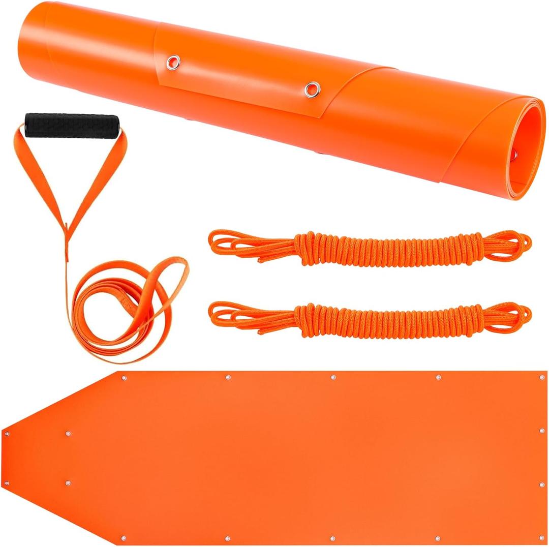 Deer Drag Sled Game Glide - Deer Cart Game Hauler Thickened Tear-Resistant Hunting Accessories and Gear for Hauling Hunter's Trophy - Perfect Hunting Gift for Men (Bright Orange)