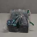 Car Headrest Backseat Cup Holder 3.7" with Organizer, High Capacity 4 in 1 Seat Back Organizer with Headrest Hooks, Multifunctional Storage for Car Travel Accessories Compatible with Most Vehicles (2 PACK, BLACK+MINT GREEN)