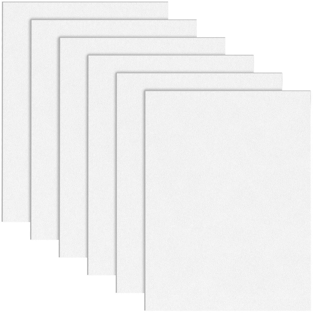 Hiceeden 6 Pack ABS Plastic Sheet 12" x 16" x 0.06", Moldable Flexible Plastic Sheets, ABS Sheets for DIY Crafts, Projects, Home Decor, Two-Sided (Smooth & Textured Finish), White