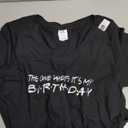 Womens The One Where It's My Birthday - Funny V-Neck T-Shirt Size M