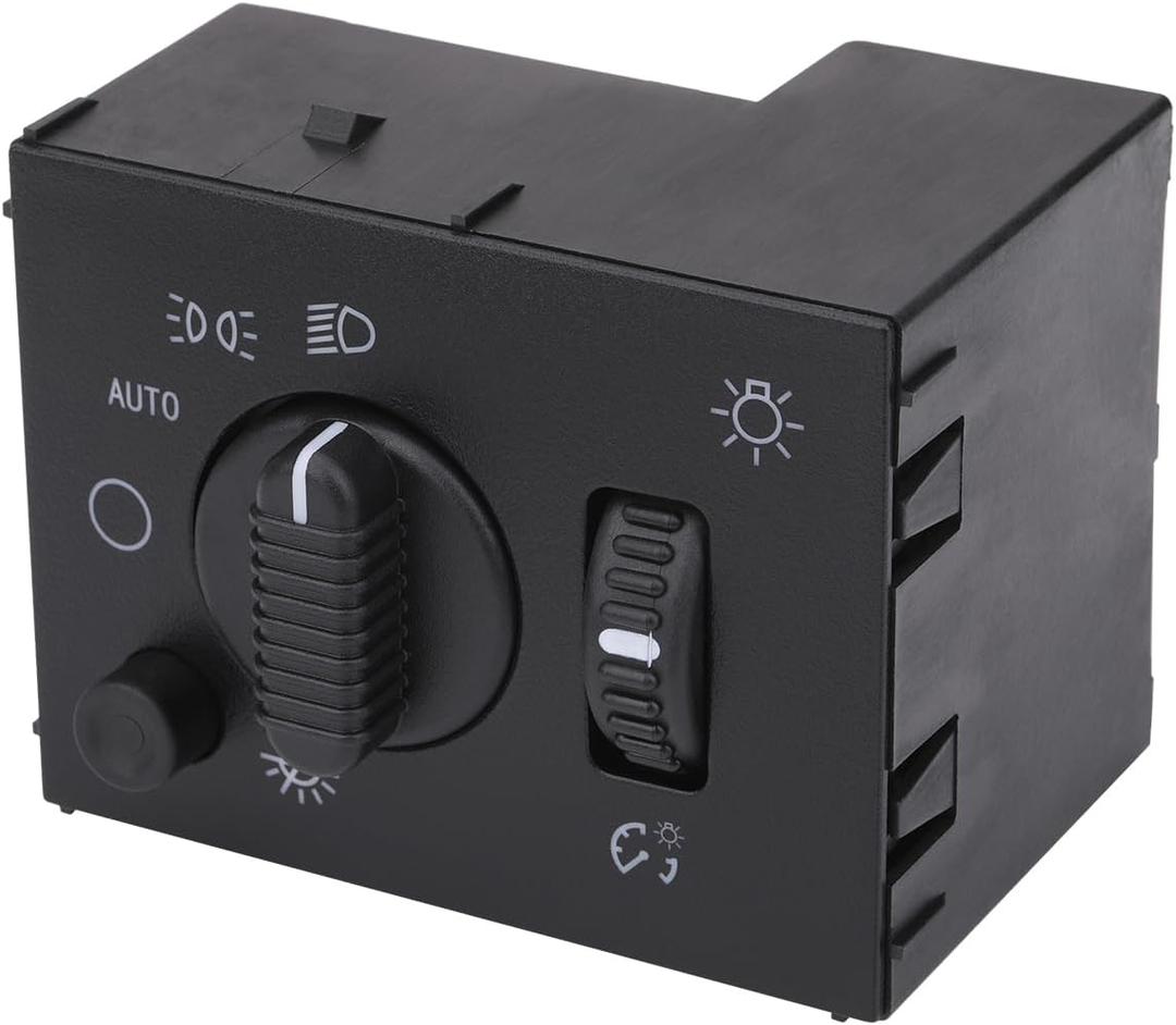 Headlight Dimmer Switch Headlamp Control Compatible with 2003-2007 Chevy Chevrolet Silverado Tahoe Suburban Avalanche GMC Sierra Yukon Cadillac Escalade Replaces 19381535/15194803 Bluish LED
