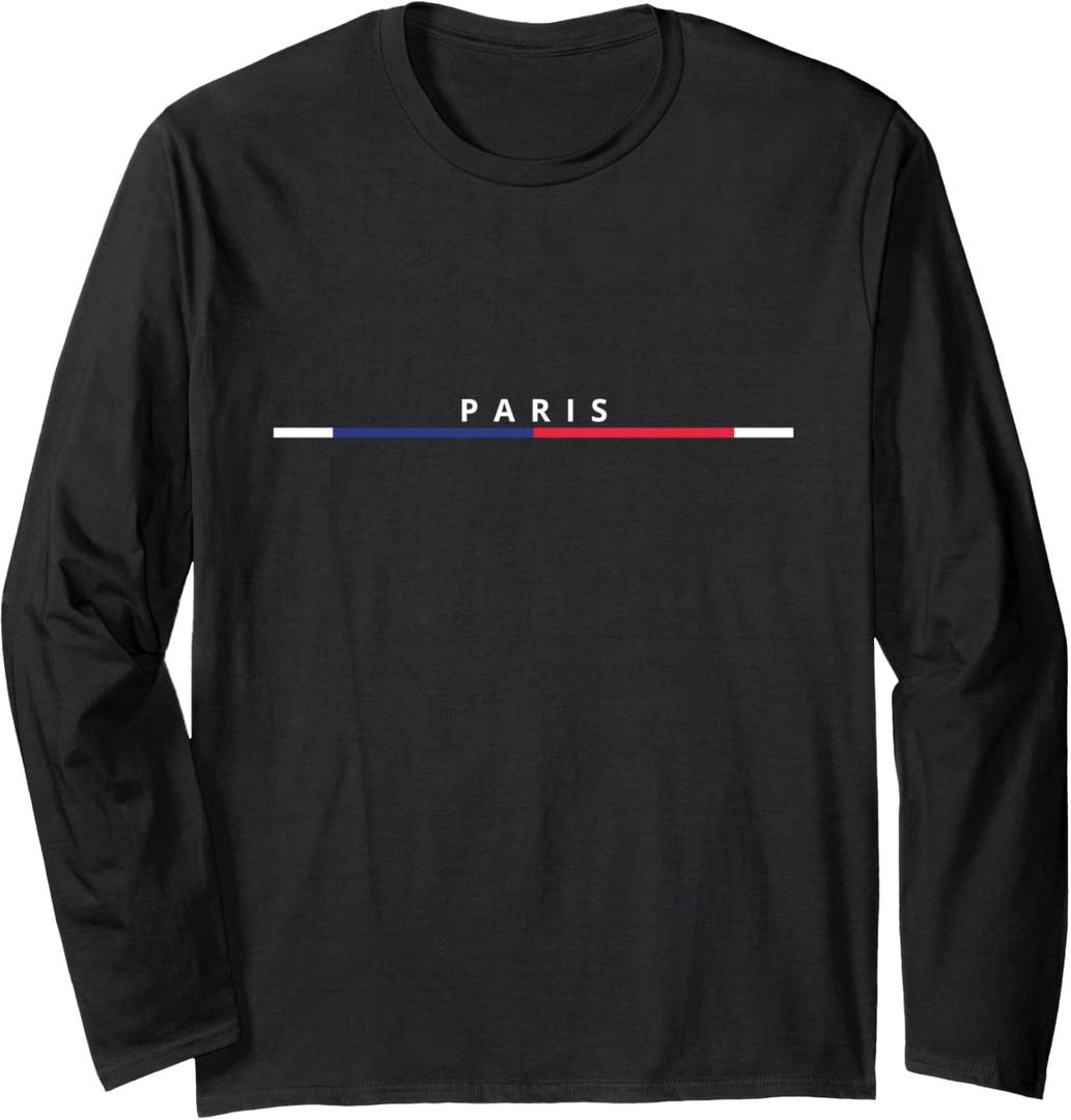 Paris France Flag Souvenirs Events Paris City of Love Long Sleeve T-Shirt M
