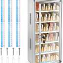 72 Slots Aluminum Alloy Pocket Chart Cell Phones Storage Cabinet Wall-Mounted Cell Phone Locker Phone Holder with Lock for Classroom, Can be Carried by Hand