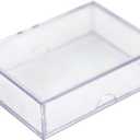 10 Pack Clear Acrylic Card Storage Boxes with Lids  3 1/2" L x 2 1/2" W x 1" H Baseball Card Storage Box, Sports Card Boxes, Magic Card Storage Box and Playing Card Case  Made in USA