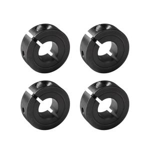 4 PCS Single Split Clamp-On Shaft Collar 45# Steel One-Piece Clamping Collar Locking Collars 1 inch ID 1 3/4inch OD 1/2 Thickness Used in Various Equipment and Machinery to Secure Gears