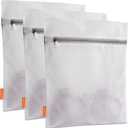 Polecasa 3Pcs Extra Durable Mesh Laundry Bags with Sturdy Zipper for Delicates 12 x 16 Inches (3 Medium)