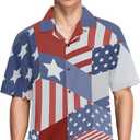 visesunny Mens Casual Button Down Short Sleeve Hawaiian Shirt Aloha Shirt (XL)