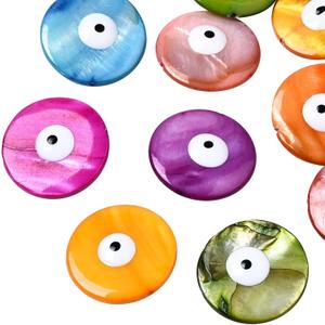 Ornaland 20 Pcs Evil Eye Beads for Jewelry Making Bulk Colorful Handmade Round Evil Eye Beads for Earrings Necklaces Bracelets DIY Crafts