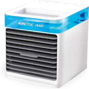 Arctic Air Pure Chill 2.0 Evaporative Air Cooler by Ontel - Powerful, Quiet, Lightweight and Portable Space Cooler with Hydro-Chill Technology For Bedroom, Office, Living Room & More, Blue