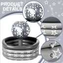 Bencailor Disco Ball Inflatable Cooler Inflatable Drink Cooler Disco Party Decoration PVC Blow up Ice Serving Buffet Bar for Summer Pool Party, 29.53 x 25.24 Inch