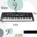 61 Key Keyboard Piano with Built-in Speaker and Microphone, Portable Electronic Digital Piano for Beginners, Perfect Musical Starter Instrument, Ideal Gift for Aspiring Musicians