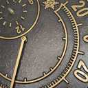 Whitehall Products 1288 Solstice Thermometer Clock, French Bronze