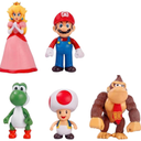 5 Pcs Mario Figures Set, 6 Inch Mario Figures, Classic Characters Collection for Birthday Party Cake Toppers & Room Decor