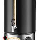 50-Cup Commercial Coffee Urn Stainless Steel Double Insulated Coffee Maker with Percolator System & Temp Control Function - Ideal for Events, Offices