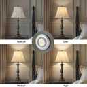 AIDENOEY 28.5'' Farmhouse Table Lamp Set of 2, Bedside Lamp with Silk Shade