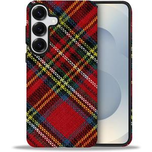 DAIZAG Case for Samsung Galaxy S25,Military-Grade Protection Cover,Christmas Tartan PlaidFrosted