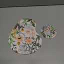 Ergonomic Mouse Pad with Wrist Support, Cute Mouse Pads with Non-Slip PU Base for Home Office Working Studying Easy Typing & Pain Relief Beautiful Floral (Creamy White)