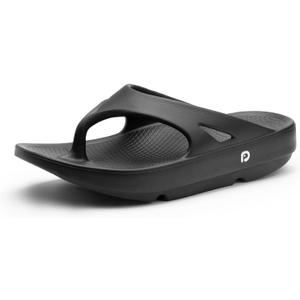 DREAM PAIRS Women's Sandals, Comfortable Arch Support Flip Flops for Summer (8, Black)