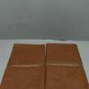 Faux Leather Throw Pillow Covers, 18 x 18 inch Set of 2 Thick Cognac Brown Modern Solid Decorative Square Bedroom Living Room Cushion Cases for Couch Bed Sofa