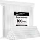 Clear Full Size Hot Glue Sticks 100 Pack, 0.43" x 8", All Temperature for Most Full-Size Glue Guns, Strong Adhesive for DIY Crafts, Repairs & Holiday Decorations