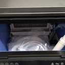 Commercial Ice Maker Machine, 110Lbs/24H Stainless Steel Undercounter Freestanding Ice Maker with 12Lbs Storage Capacity, Self-Cleaning, LED Digital Display, 45 Ice Cubes 8Mins, Home/Bar/Restaurant