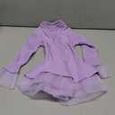 Plustrong Girl's Winter Sweater Tutu Dress Cable Knit Long Sweaters for Toddler Girl (Purple Tutu, 5T)