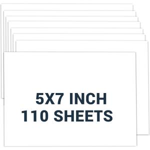 Cardstock 5x7, 110 Sheets Card Stock, White Thick Printer Paper 75 lb/200 gsm, Heavy Card stock, Cardstock Paper for Invitations, Diy Cards, Business Cards, Menus, Crafts, Drawing etc