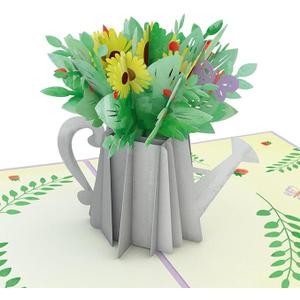 Lovepop Mother's Day PopUp Card for Her  3D Greeting Cards for Mom, Wife, Women  Sunflower Watering Can  5" x 7" Card  Blank Notecard & Envelope Included, Pack of 5