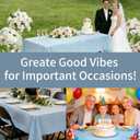 Table Cloths Disposable 6 Pack Light Blue, 108x54 Inch Blue Plastic Tablecloth Waterproof Rectangle Table Covers for Wedding, Birthday, Bridal Shower, Graduation, Prom, Disco & Party Supplies