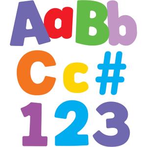 Carson Dellosa 219-Piece Colorful Cutout Letters, 4" Upper and Lowercase Alphabet, Numbers, Punctuation, and Symbols for Bulletin Board, Posterboard, Party, and Classroom Decor