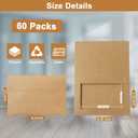 Silunkia 60 Packs Brown Photo Frame Cards and Envelopes for 4 x 6 Picture, Paper Picture Frames and Self Seal Envelopes for Birthday Christmas Wedding Invitations Graduations Classroom