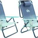 Quiksilver 2-Pack Beach Chair Bundle – Lightweight Folding Chairs with Adjustable Recline, Cup Holders, and Carry Bags – Portable and Durable Chairs for Beach, Camping, or Outdoor Events
