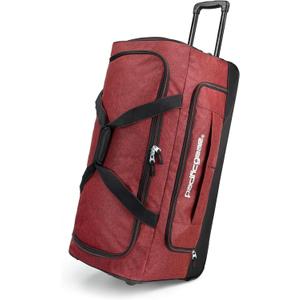 Pacific Gear Duffel Bag with Rolling Wheels, Red